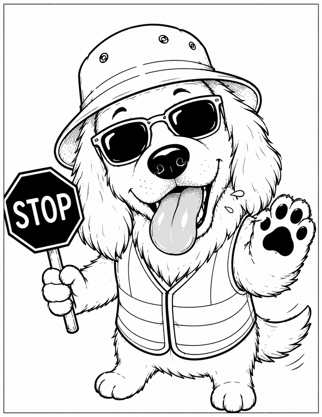 Toby colouring page 4